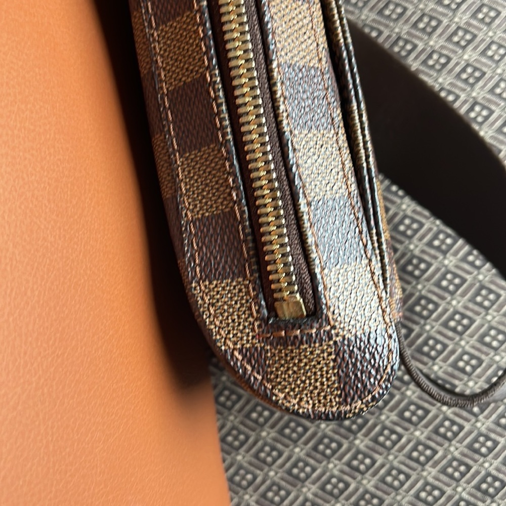 LIKE NEW LOUIS VUITTON DAMIER EBENE BROWN CANVAS GERONIMOS BAG CA1022 N51994 - Picture 16 of 17